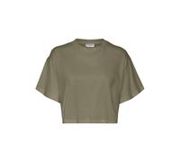 Noisy may Nmalena S/S O-Neck Semicrop Top FWD Noos, Bleu Sarcelle, M Femmes