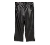 Noisy may Nmandy Yolanda PU Hw Pantalon Large Curve, Noir, W46 Femme