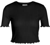 Noisy may Nmjudy S/S Babylock Detail JRS FWD Noos T-Shirt, Noir, M Femmes