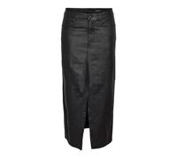 Noisy may Nmkath Nw Slit Long Skirt Coated BL Noos Jupe Longue Fendue, Noir, S Femmes