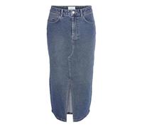 Noisy may Nmkath Nw Slit Midi Jupe Vi477mb Noos, Denim Bleu médium, S Femme