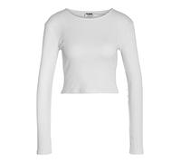Noisy may Nmmaya L/S O-Neck Top Noos T-Shirt Manches Longues, Blanc éclatant, XL Femme