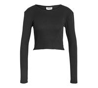Noisy may Nmmaya L/S O-Neck Top Noos T-Shirt Manches Longues, Noir, M Femme
