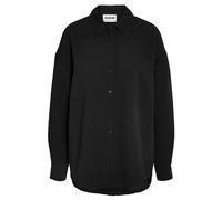 Noisy may Nmripple L/S Oversized Shirt WVN Noos Chemisier à Manches Longues, Noir, XS Femme