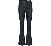 NOISY MAY NMSALLIE HW Flare Coated Pants Noos Jeans, Black, L/32 aux Femmes