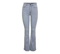 Noisy may Nmsallie Hw Skinny Flar Vi515Lb FWD Noos, Bleu Jeans Clair, 32W / 32L Femmes