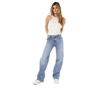Noisy May Femme Nmyolanda Nw Wide Az236lb Noos Jeans, Bleu Jeans Clair, 31W / 32L EU