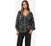 NOISY MAY NOISY MAY Grey Leopard Jacquard Knitted Cardigan