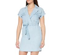 Noisy May NOS DE Nmvera S/s Endi Tencel Shirt Dress Noos Robe, Bleu (Light Blue Denim Light Blue Denim), 40 (Taille Fabricant: Medium) Femme