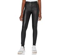 Noisy May Femme Nmcallie Hw Skinny Coated Noos Pantalon, Noir Coated, M EU