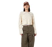 Noisy May Nmjune L/S O-Neck Crop Knit Noos Sweater, Ivoire nacré, XL Femme