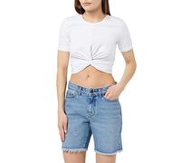 Noisy may Nmsmiley Nw Frill Shorts Vi304lb Noos, Bleu Jeans Clair, M Femme
