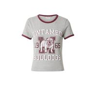 Noisy may T-shirt 'NMKATINKA' gris chiné / bourgogne / blanc, Taille XS