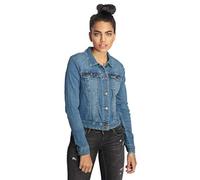 NOISY MAY NMDEBRA LS DENIM JACKET NOOS, Blouson Femme, Bleu (Medium Blue Denim), 38 (Taille fabricant: Medium)