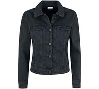 NOISY MAY Veste En Jean Délavée Noire Debra Femme Veste en Jean noir M