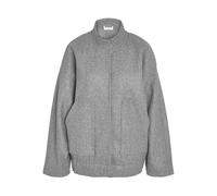 NOISY MAY Veste pour Femmes Col Haut Oversize Manches Larges Poches frontales, Couleurs:Gris-2, Taille:S