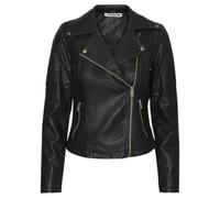NOISY MAY Nmrebel L/s Pu Jacket - Noos Blouson, Noir (Black), 36 (Taille fabricant: X-Small) Femme