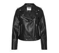 NOISY MAY Veste Rollo Femme Veste en imitation cuir noir 100% Polyester