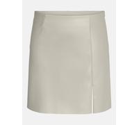 NOISY MAY Jupe Mini en Similicuir Moulant avec Fente latérale, Couleurs:Couleur-Sable, Taille:S