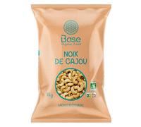 Noix de Cajou BIO 1kg | Cajou 100% Naturelle Entière | Crues et non salées | Sans OGM | Parfumé & Gourmand | IDEAL recettes cuisine | Convient aux végétariens et aux végétaliens | BASE ORGANIC FOOD