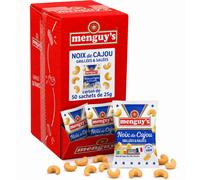 Noix de Cajou Grillées et salées Menguy's - 50 paquets de 25 gr