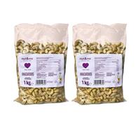 Noix de cajou naturelle 2 kg nut&me | Keto | Non salati e naturali | Crues | Anacardi al naturale | vegetariano | Senza glutine | Vegano | Fonte di proteine | Fonte di fibre | Pack 2 x 1 kg