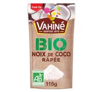 Noix de coco râpée Bio VAHINE - le sachet de 115g Lot De 4 - Par Lot