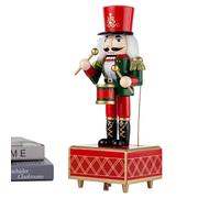 Noix de Musique NURCRACKER, Wood Wind Up Nutcracker Music Box - Christmas Ornement décoratif pour Les Adultes Adults Amatifs Collecteurs DÉCORATEURS MANTELPIEC