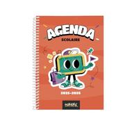 Nokers - Agenda scolaire élèves de primaire 2025 2026 | A5, couverture souple | Vue journalière Septembre 2025 à Juin 2026 | Planificateur, calendrier annuel | Français | Pitagorin