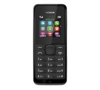 Nokia 105, Barre, Double SIM, 3,56 cm (1.4""), 128 x 128 pixels, 800 mAh, Noir