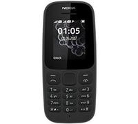 Nokia 105 Feature Phone GSM (Ecran : 1,8 pouces - Double Micro-SIM - Windows) Noir Noir