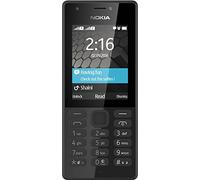 Nokia 216 - Téléphone portable débloqué GSM (Ecran 2,4 pouces, ROM 16Mo + jusqu'à 32Go via carte SD, Single SIM) Noir