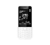 Nokia 230 DS 7,11 cm (2.8") 92 g Argent, Blanc Téléphone numérique