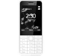 Nokia 230 Dual SIM - Téléphone de service - double SIM - RAM 16 Mo - microSD slot - Écran LCD - 320 x 240 pixels - rear camera 2 MP - front camera 2 MP - argent Argent