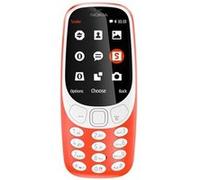 Nokia 3310 Dual SIM - Téléphone de service - double SIM 16 Mo - microSD slot - Écran LCD - 320 x 240 pixels - rear camera 2 MP - rouge chaud Rouge chaud
