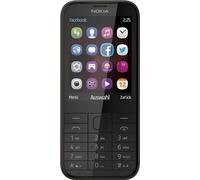 Nokia A00019213 225 Téléphone mobile (écran 7,10 cm (2,8 pouces), appareil photo 2 mégapixels, micro-USB 2.0, Bluetooth 3.0, mini-SIM, radio FM) noir
