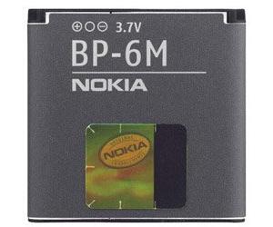 Nokia Batterie de Remplacement BP-6 M Batterie au Lithium polymère 1100 mAh (Original) 6280, 6288, 6233, 6234, N93, N73, N73 Music Edition