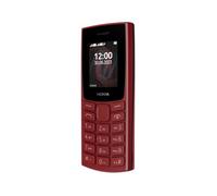 Nokia Téléphone 105 2G avec batterie longue durée, 12 heures de conversation, radio FM sans fil, grand écran et clavier tactile, double SIM - Rouge