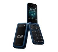 Nokia Téléphone à rabat 2660 avec écran de 2,8", connectivité 4G, compatibilité avec appareils auditifs (HAC), appareil photo intégré, lecteur MP3, radio FM sans fil et jeux classiques (double SIM), bleu