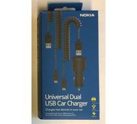 Nokia USB Voiture Chargeur DC-20 de Automobile Adaptateur pour 2x Micro