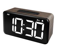 NOKLEAD Digital Alarm Clock for Bedroom: 5.9 inch Large LED Display, 9 Minute Snooze Function, 2 Volume Levels, 5 Brightness Levels, 12/24 Hours, Adapter Operation