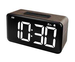 NOKLEAD Digital Alarm Clock for Bedroom: 5.9 inch Large LED Display, 9 Minute Snooze Function, 2 Volume Levels, 5 Brightness Levels, 12/24 Hours, Adapter Operation