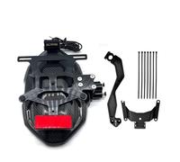 NOKRGQW Capot Garde-Boue Moto pour CB650R CB 650R CB650 R CB 650 R 2019 2020 2021 2022 Garde-Boue Arrière en Carbone avec Éclairage LED Moto(2019-2020)