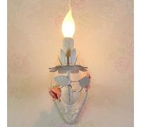 NOKTAI Applique Murale Classique à Bougie, élégante, Design Rose Blanche, Chandelier Mural, décoration d'intérieur, éclairage Suspendu, Plafond