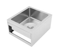 NOKTAI Évier Commercial à cuve Unique, L 56 x l 48 x H 30 cm, en Acier Inoxydable, autoportant, pour Cuisine, Bar, Bureau, Restaurant