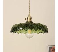 NOKTAI Lustre Japonais rétro en Verre, Suspension en Laiton Brillant, Lampe Suspendue décorée, Lustre de Plafond