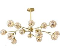 NOKTAI Lustre Moderne Spoutnik en Laiton, luminaire Suspendu du Milieu du siècle, lumière Chaude, Lustre de Plafond
