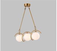 NOKTAI Lustres de Salle à Manger en Forme de Boule de Verre en Spirale, éclairage de décoration intérieure de Luxe en Laiton, Lampes suspendues pour îlot de Cuisine, Lampe Suspendue