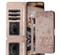 Nokverzy Coque pour Huawei P30 Lite Étui Housse Portefeuille PU Cuir Clapet Chat Thème Porte Carte Magnétique Protection Pochette Flip Cover Étui Rabat Téléphone Portable pour Huawei P30 Lite Violet