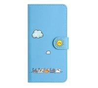 Nokverzy Coque pour iPhone 16 Plus Étui Housse Portefeuille Cuir Pochette Clapet Chat Thème Porte Carte Protege Magnétique Protection Cover Etui Rabat Téléphone Portable pour iPhone 16 Plus Bleu